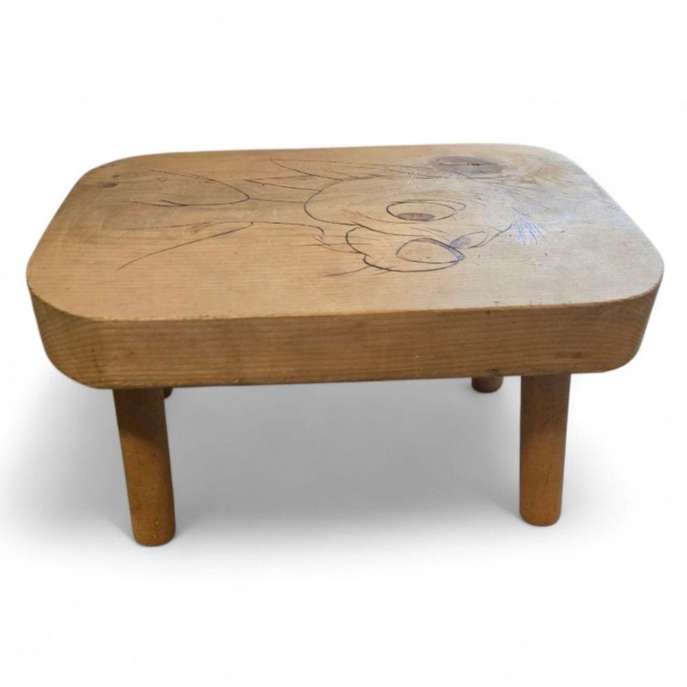 Wooden "Rabbit" From Winnie The Pooh Engraveds KIDS Sturdy Step Stool